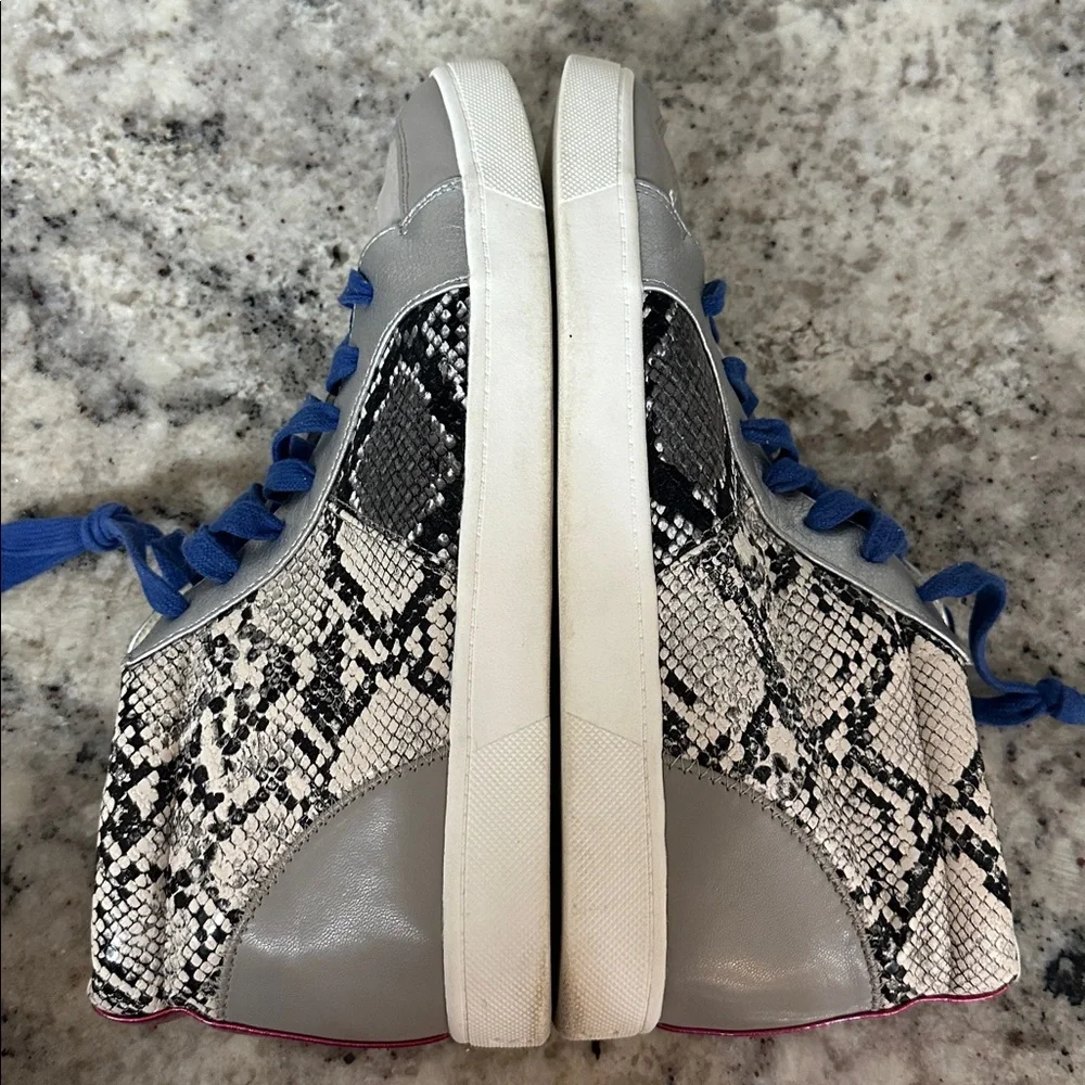 Same Edelman snake skin Stylish High-Top Sneakers with Blue Laces - Picture 6 of 7